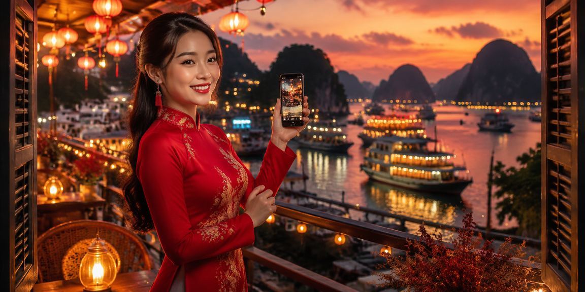 Người dùng xem kèo và chơi casino mobile tại vịnh Hạ Long với giao diện 2461